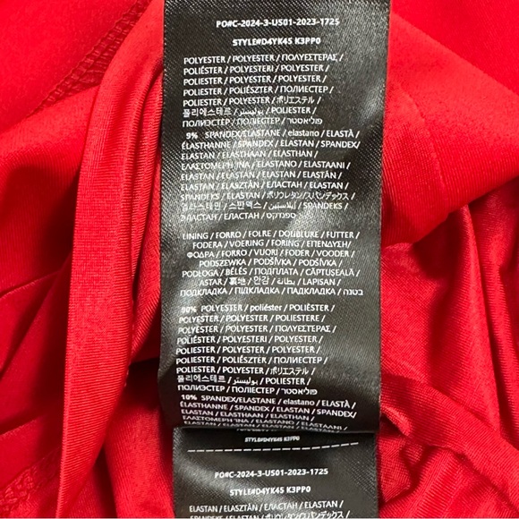 Guess strapless red dress (SL Anya Dress, Size 14, Color: Red Cherry, NWT): - Picture 9 of 14